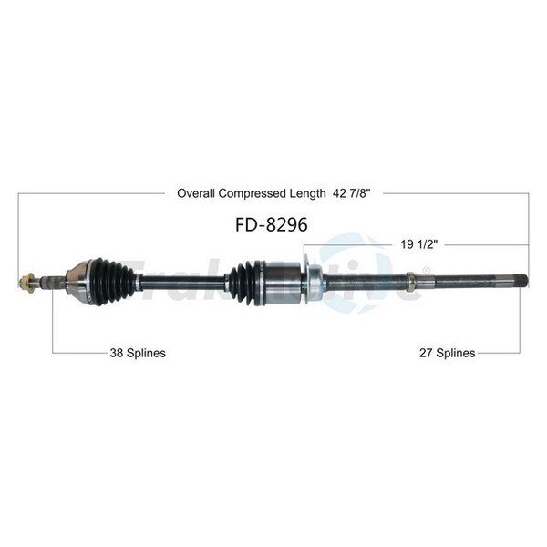 Cv Axle Shaft, Fd-8296, Surtrack Axle, Mfr#: FD-8296